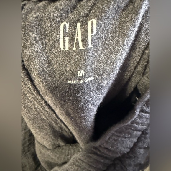 Gap Men’s Flannel Charcoal Grey Drawstring Pajama Joggers Size Medium - Picture 2 of 4